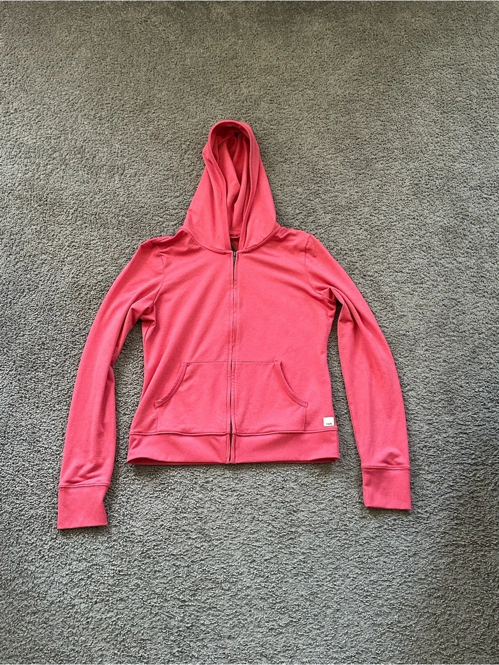 Vuori Halo Mini Full Zip Hoodie Pink Small - Picture 2 of 10
